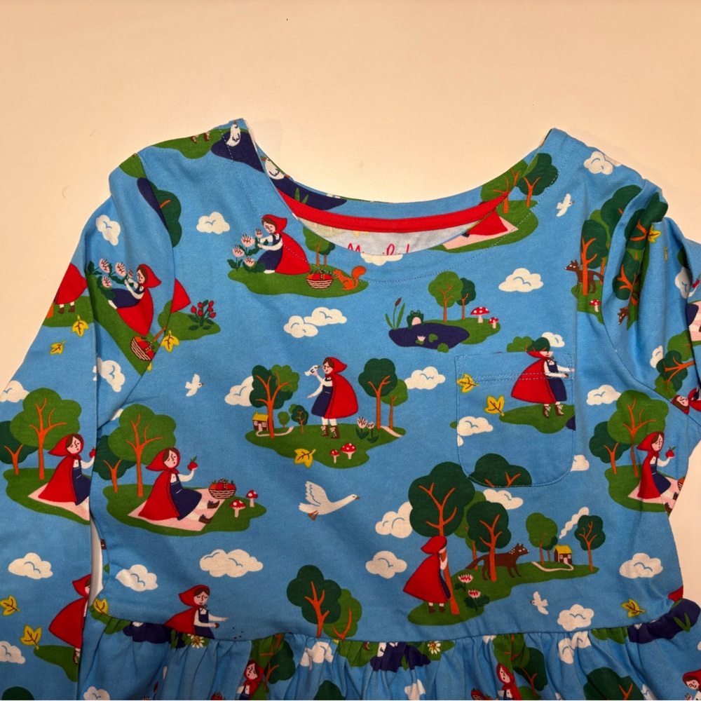 Mini Boden red riding hood dress 9-10y - Picture 3 of 5